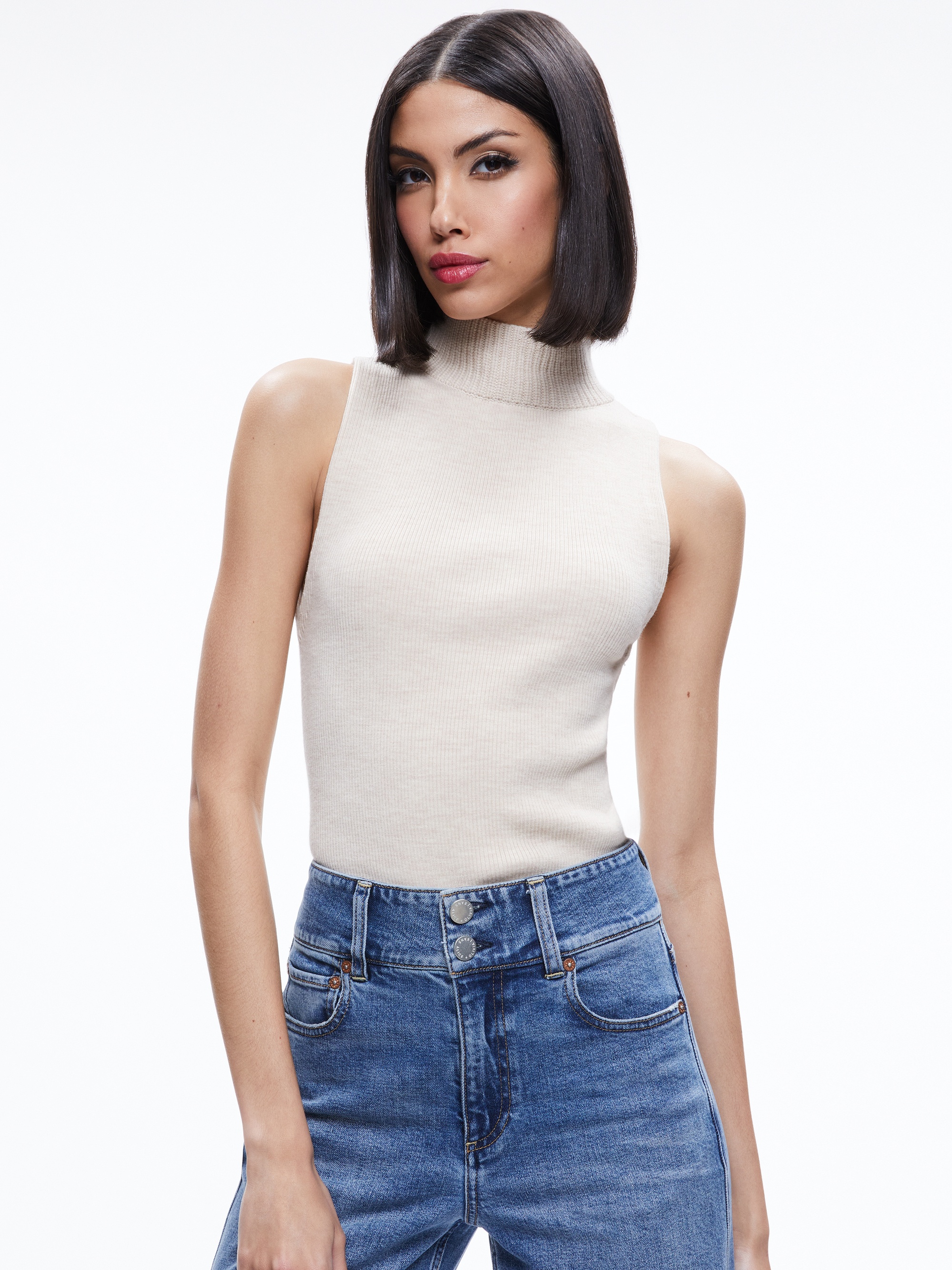 DARCEY TURTLENECK SWEATER TANK - 2
