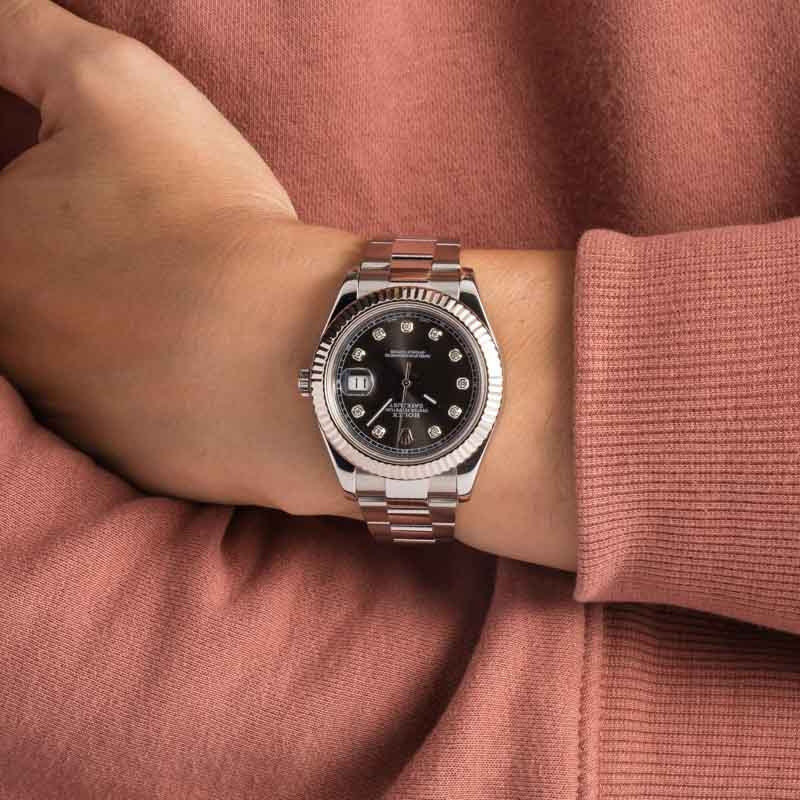 Pre-owned Rolex Datejust II 116334 Diamond Dial - 4