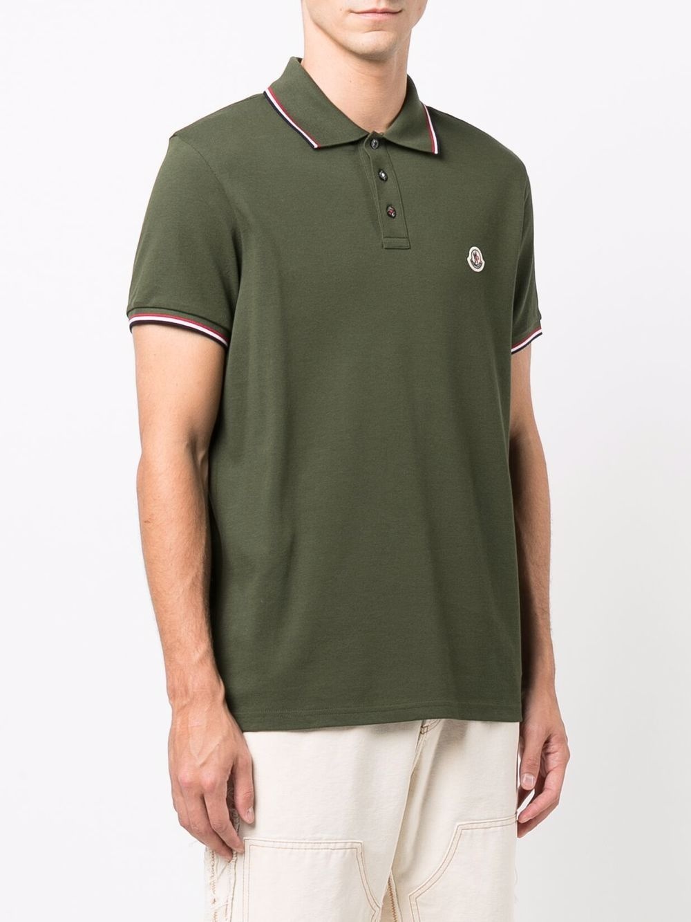 logo-patch polo shirt - 3