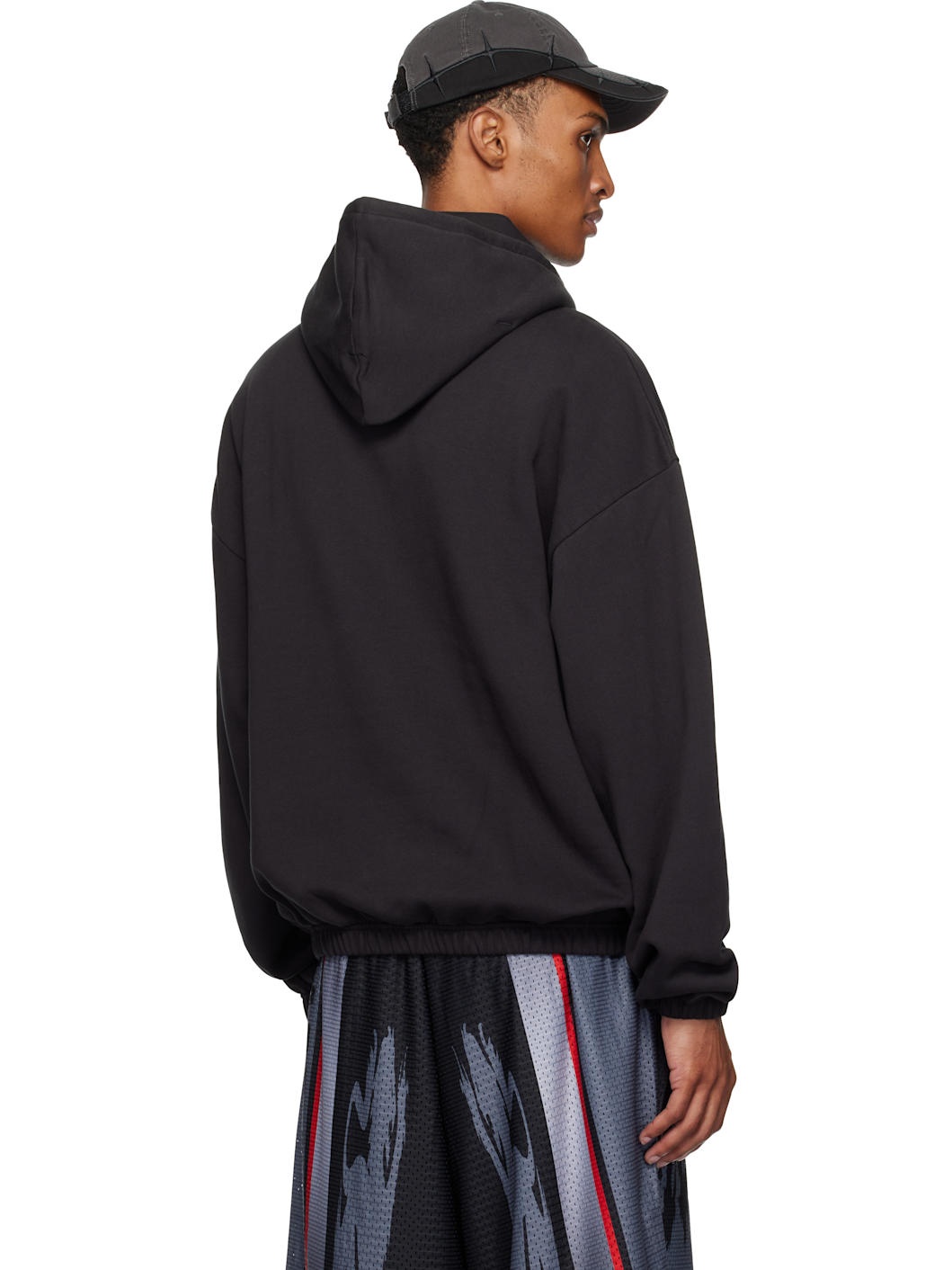 Black 'Lazy' Mask Hoodie - 3