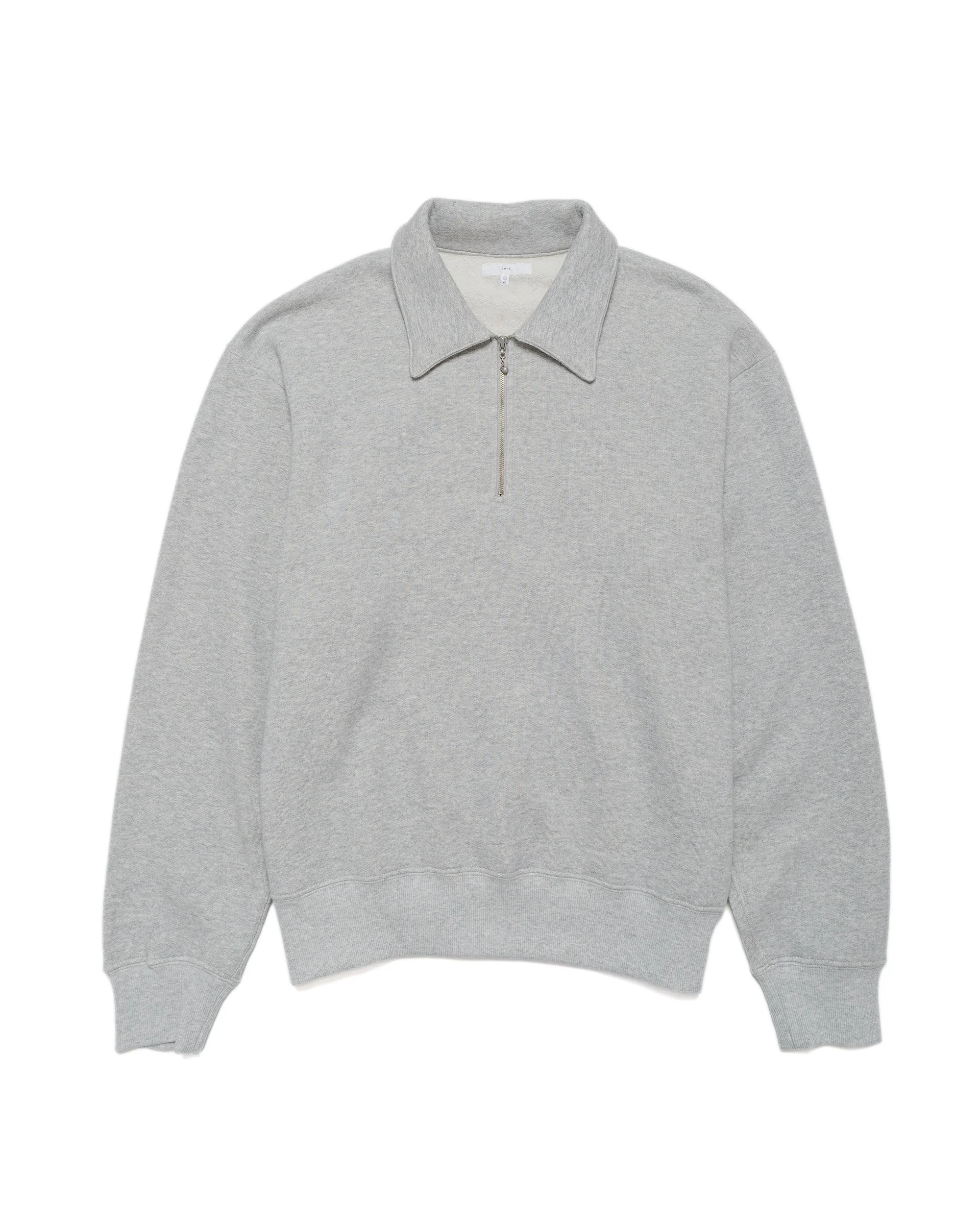 Cotton Wool Quarter Zip Sweatshirt Heather Grey - 1