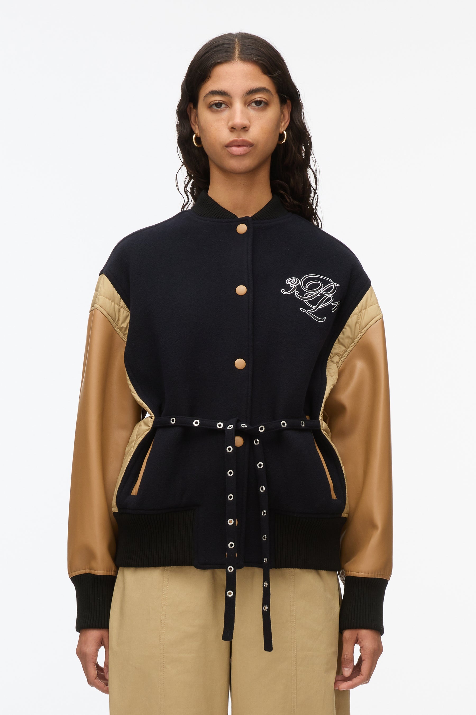 3.1 x Shopbop Boxy Varsity Jacket W Ties - 7
