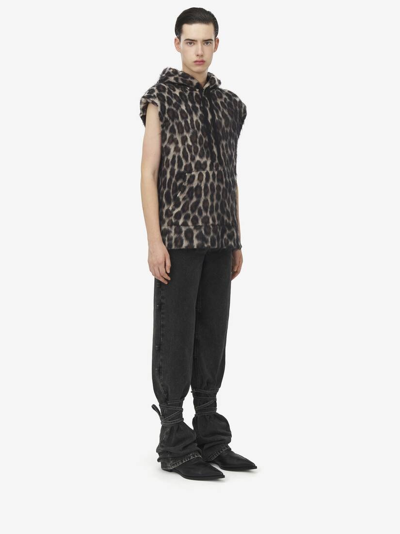Sleeveless Hooded Sweatshirt - 4