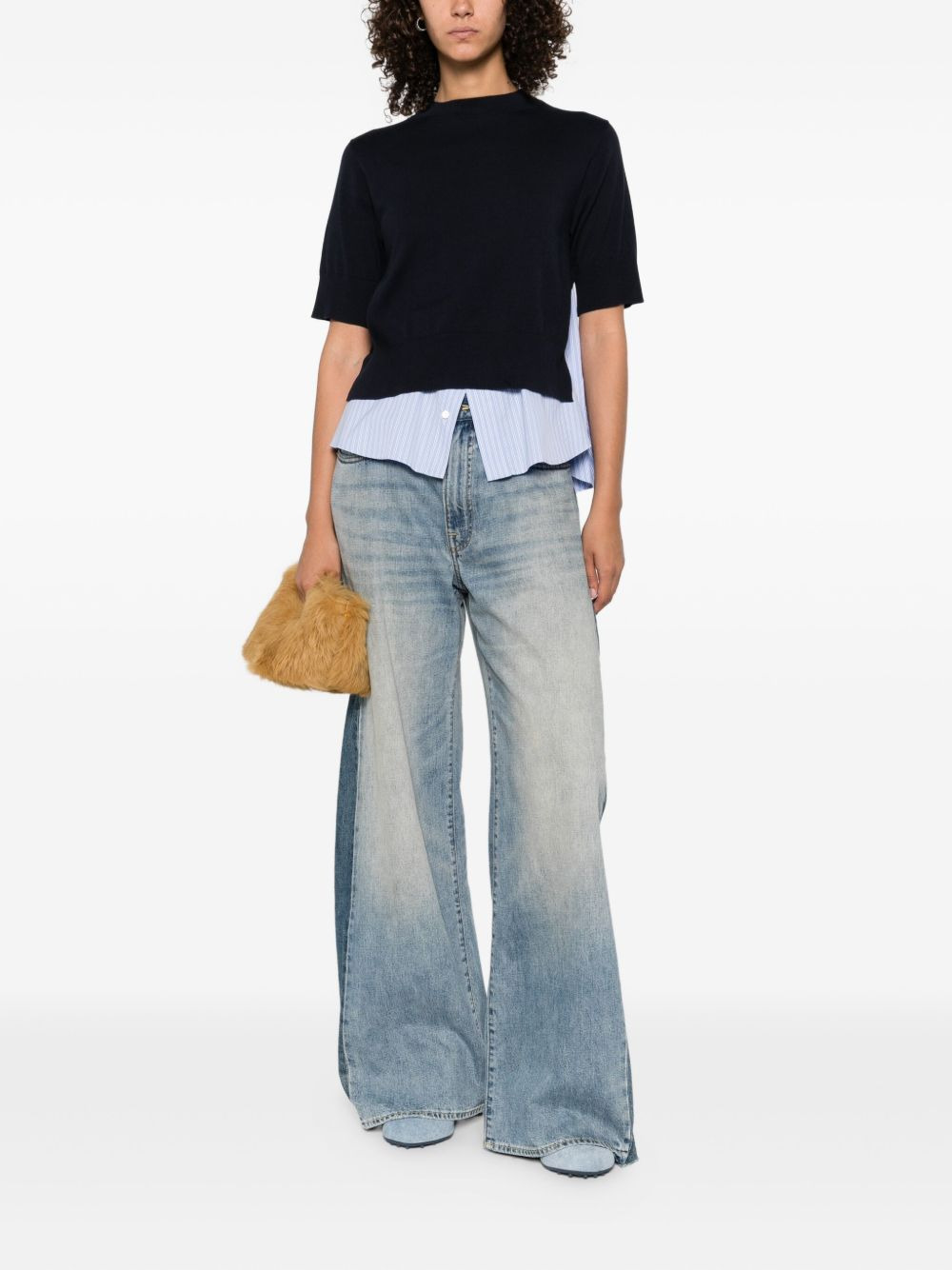 short-sleeve layered T-shirt - 2
