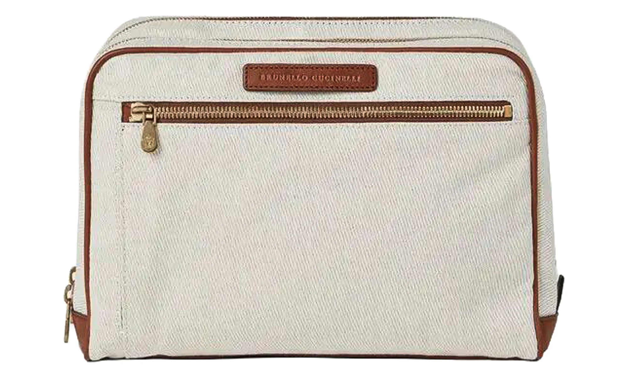 Linen Canvas Toiletry Bag "Cream" BRUN893 - 1