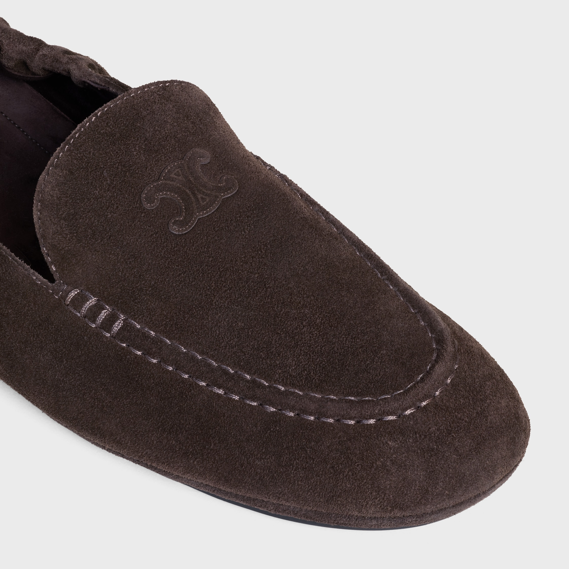CELINE ADAM LOAFER WITH TRIOMPHE IN SUEDE CALFSKIN - 4