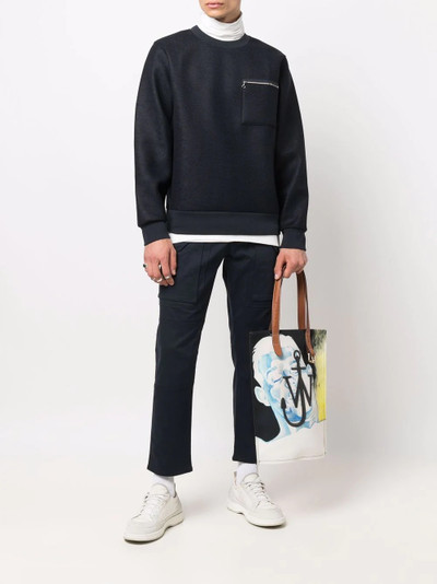 A.P.C. zip-pocket crew-neck sweatshirt outlook