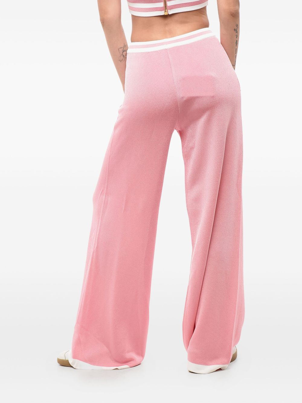 side-stripe elastic-waistband trousers - 3