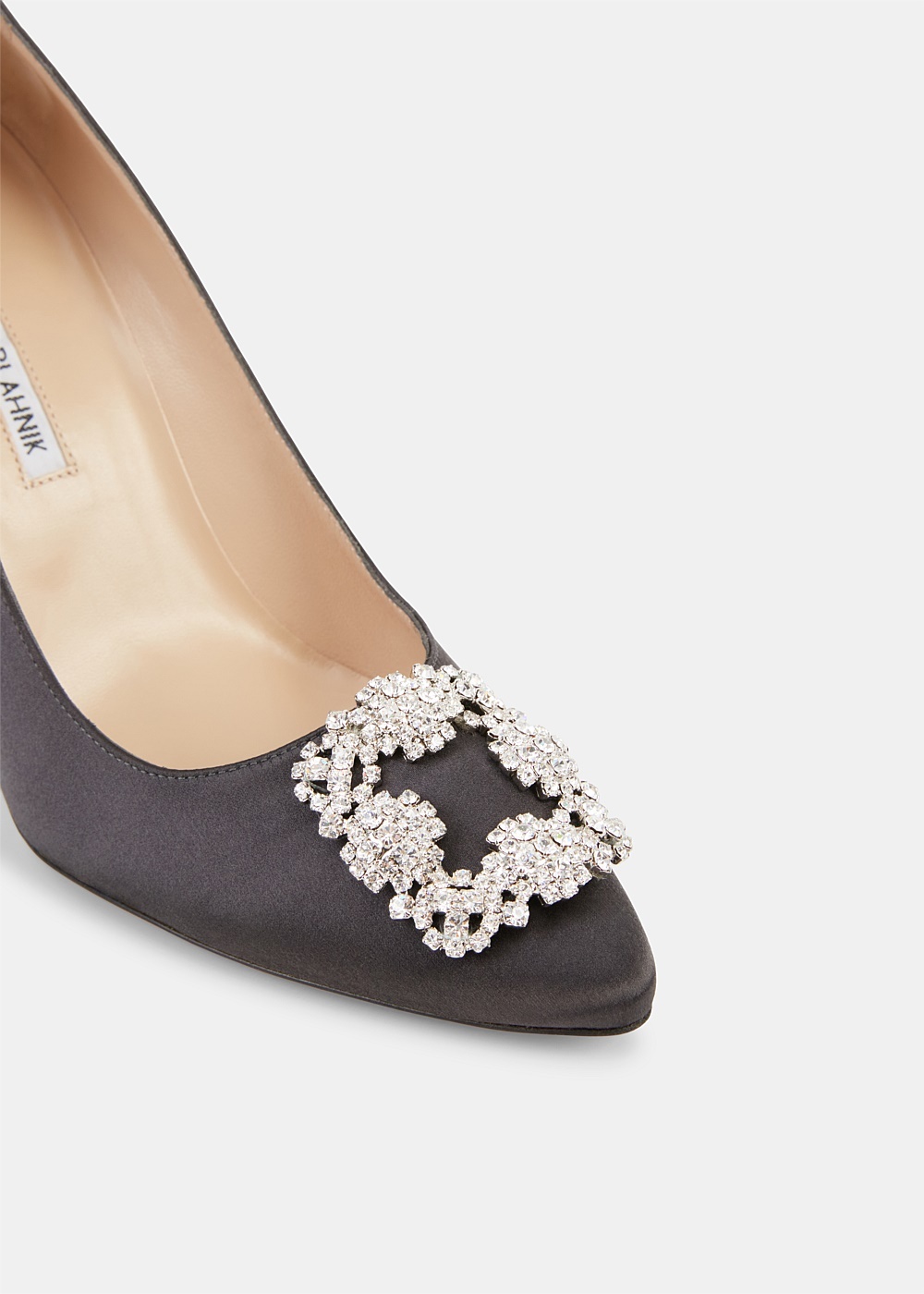 Charcoal Hangisi 105 Jewel Buckle Pumps - 4