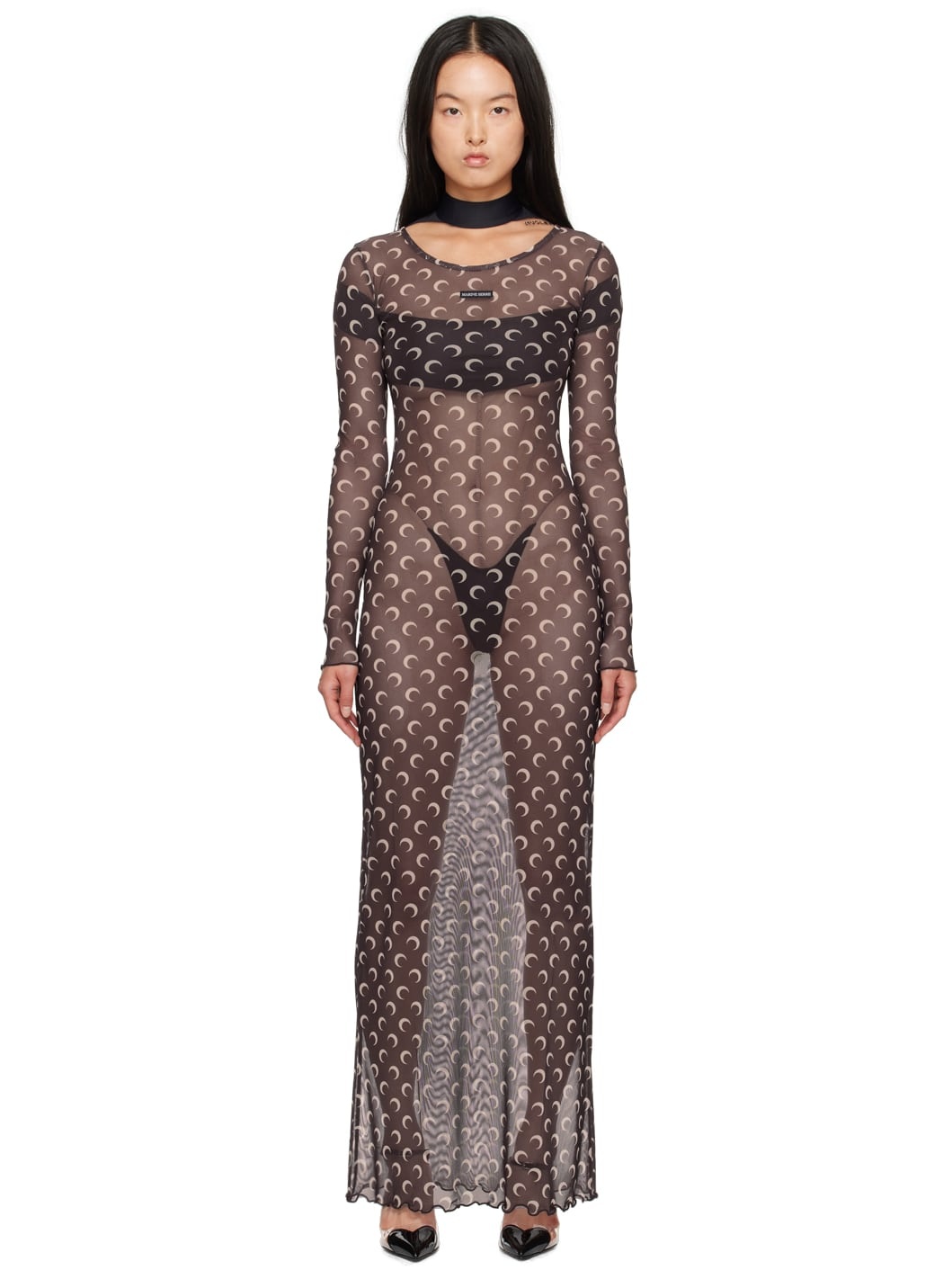 Brown All Over Moon Maxi Dress - 1