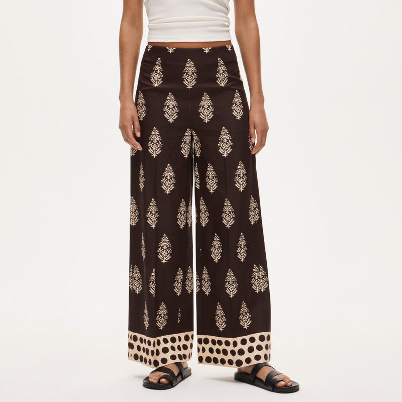 Rori pant in cocoa block print 3