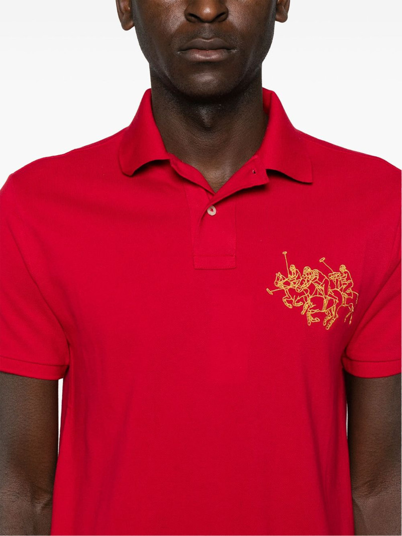 logo-embroidered polo shirt 5