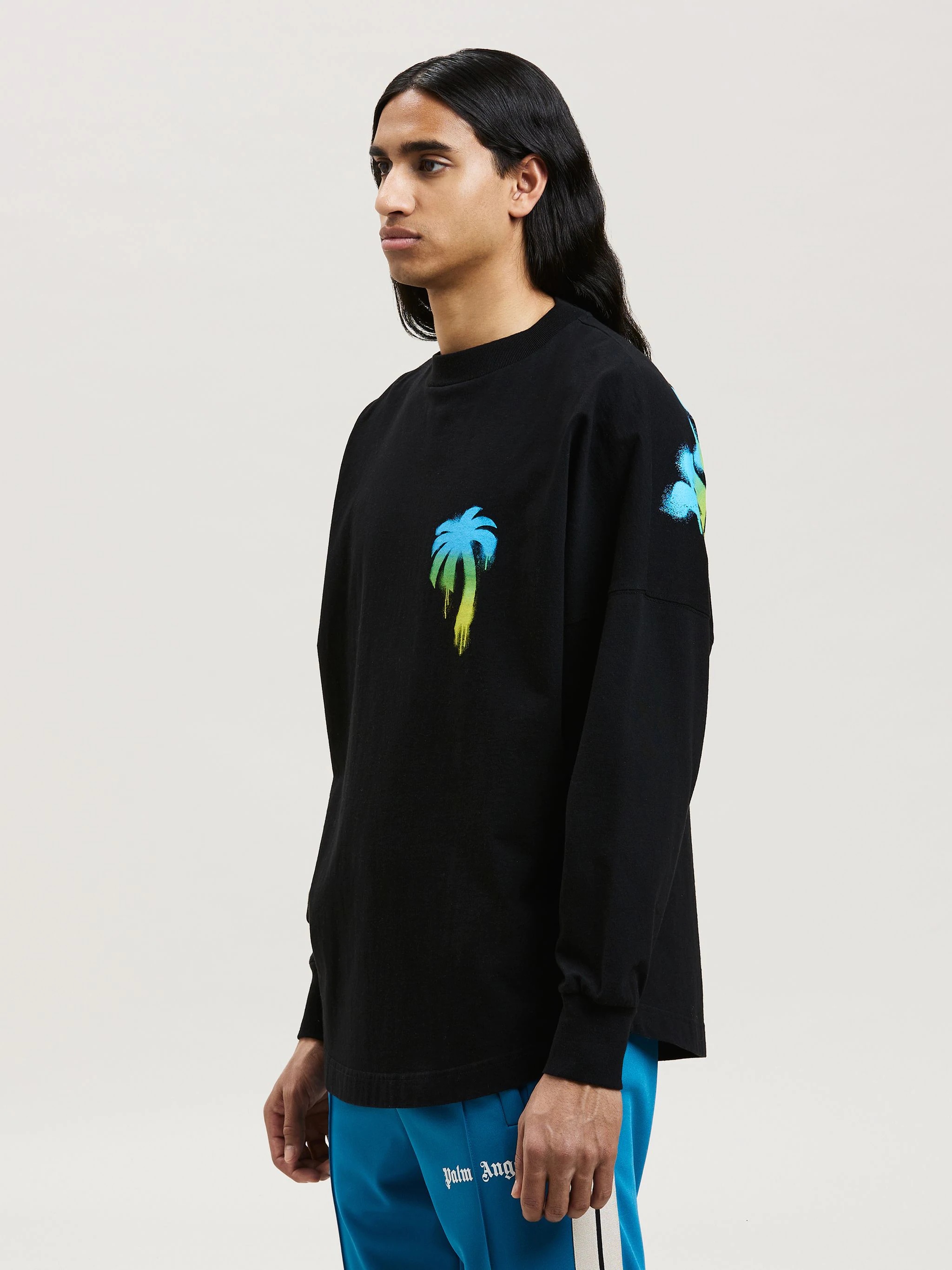 SPRAYED PALM LOGO OVER TEE LONG SLEEVES - 4