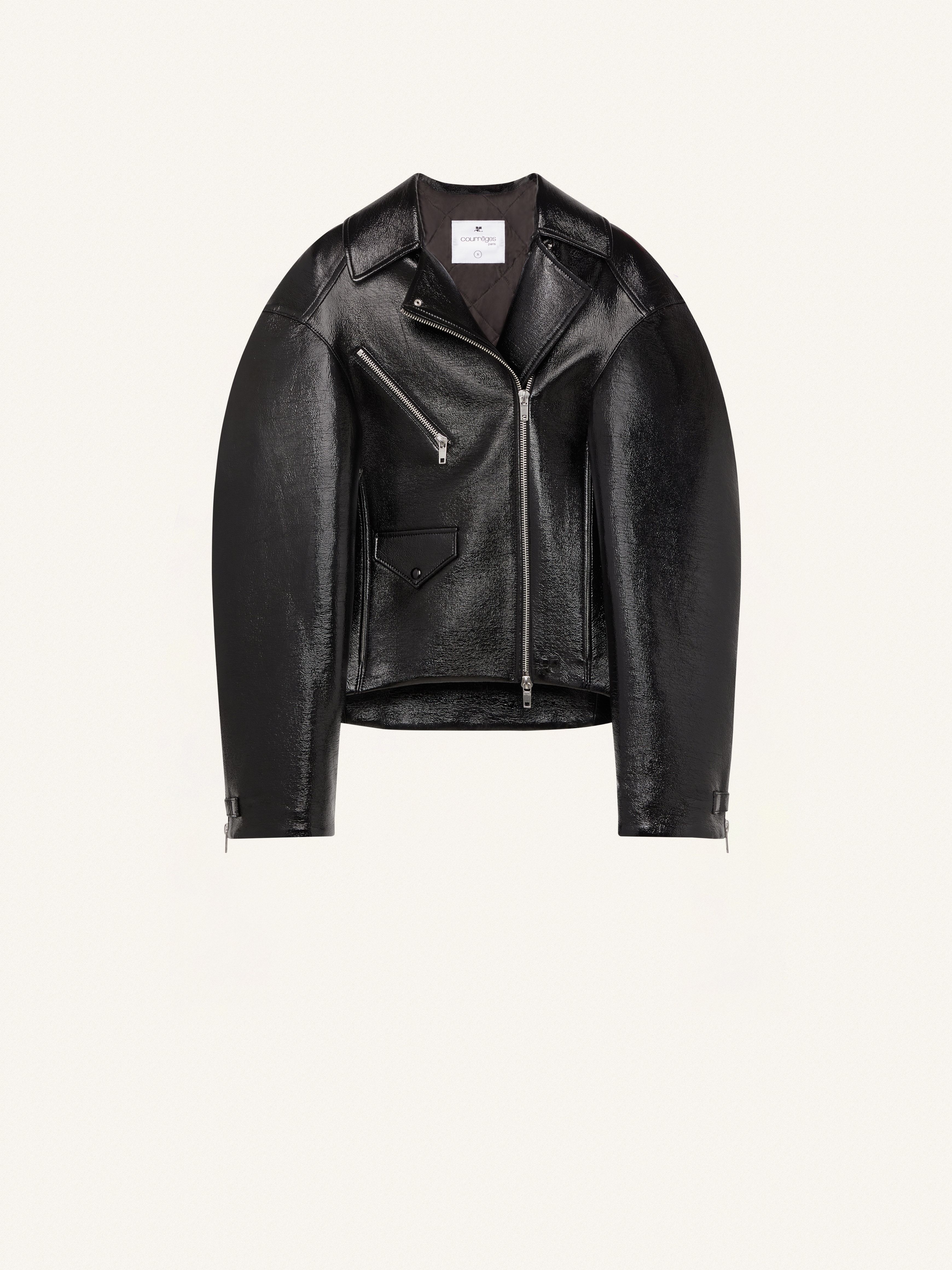 COCOON VINYL BIKER JACKET - 1