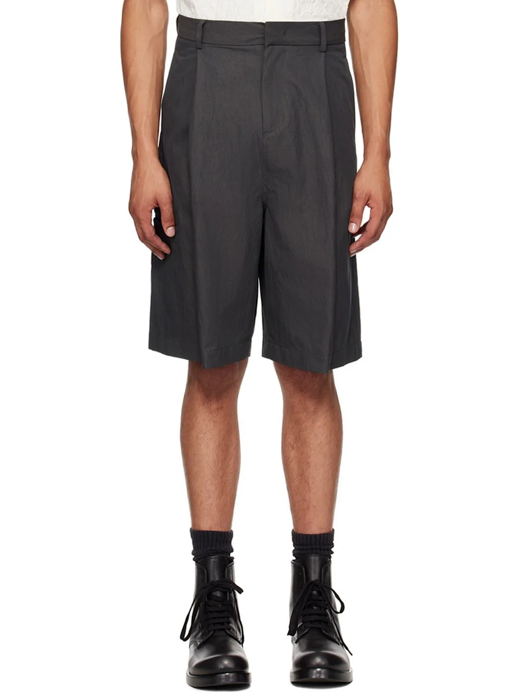 Black Side Pocket Shorts - 1