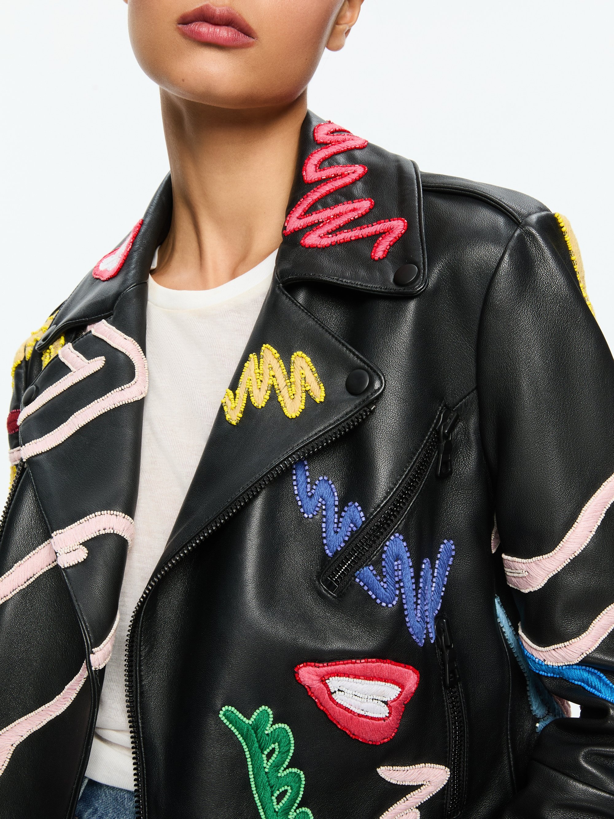 A+O X TOM WESSELMANN CODY LEATHER MOTO JACKET - 6