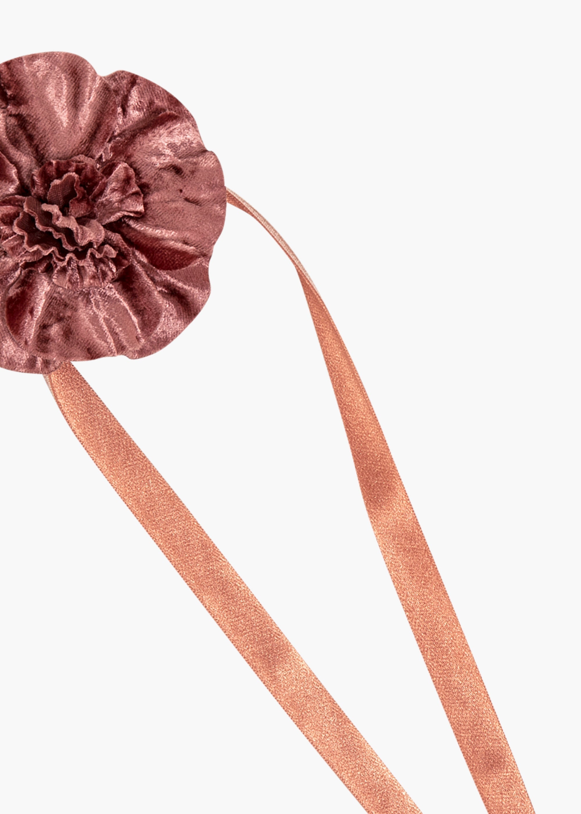 Velvet Posy Ribbon Tie - 4