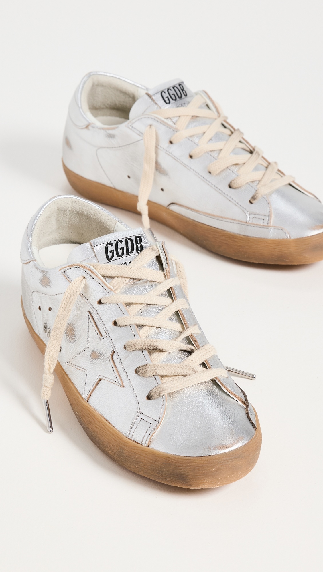 Super-Star Laminated Upper Star Sneakers and Heel with Metal Lettering - 4