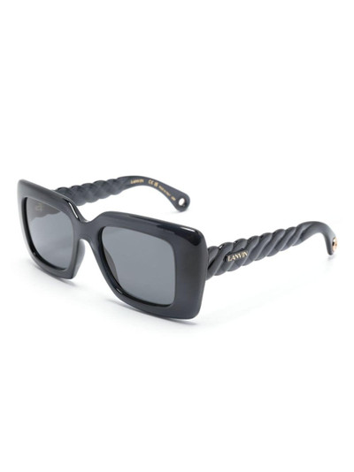 Lanvin braided-arms rectangle-frame sunglasses outlook