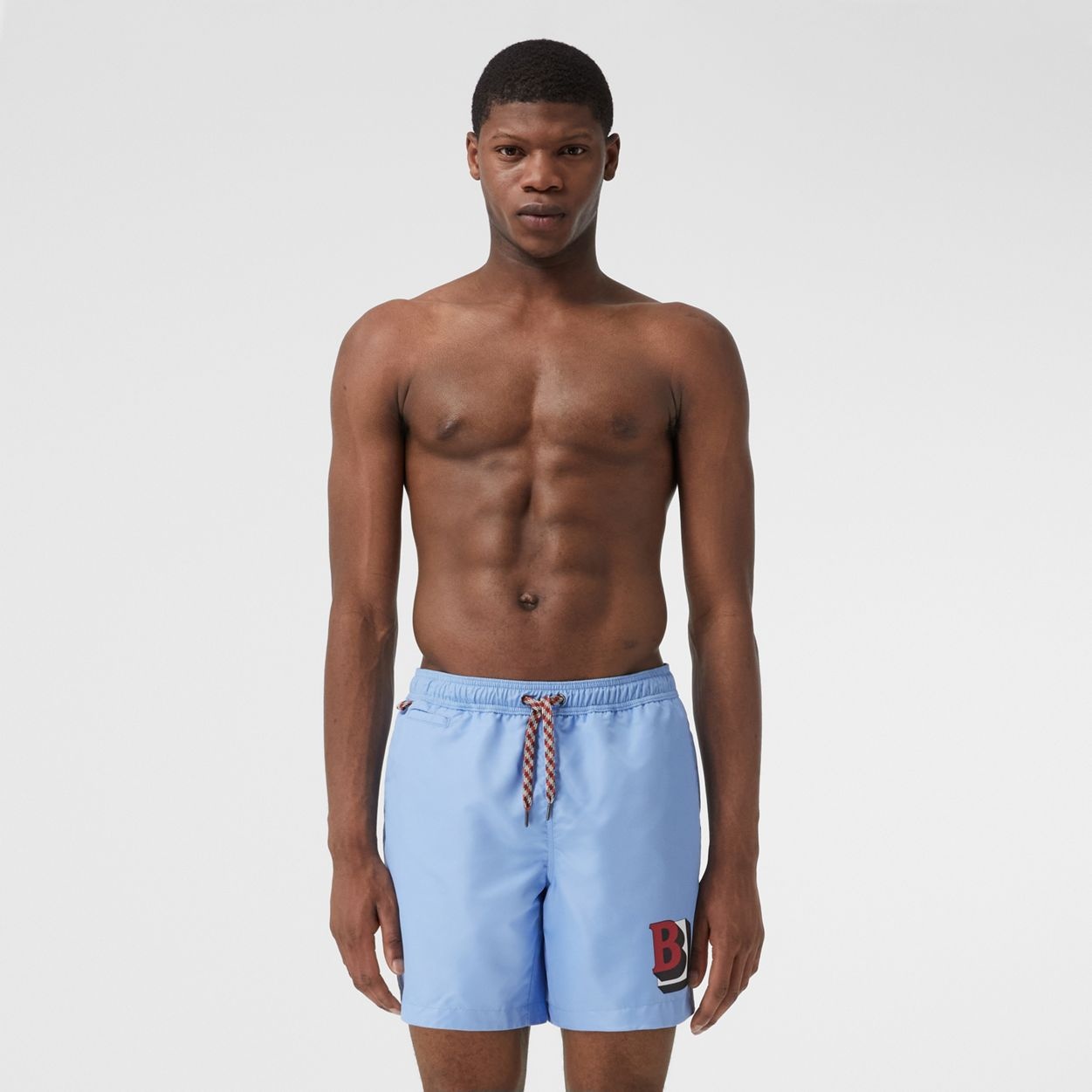 Letter Graphic Drawcord Swim Shorts - 2