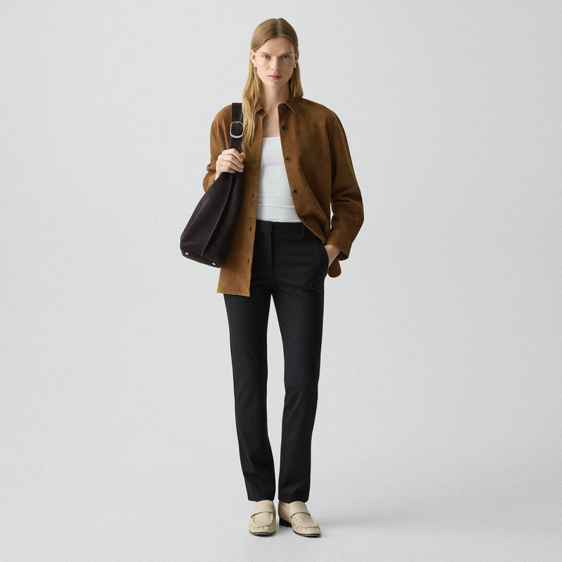 Slim Leg Pant in Wool-Blend Knit 2