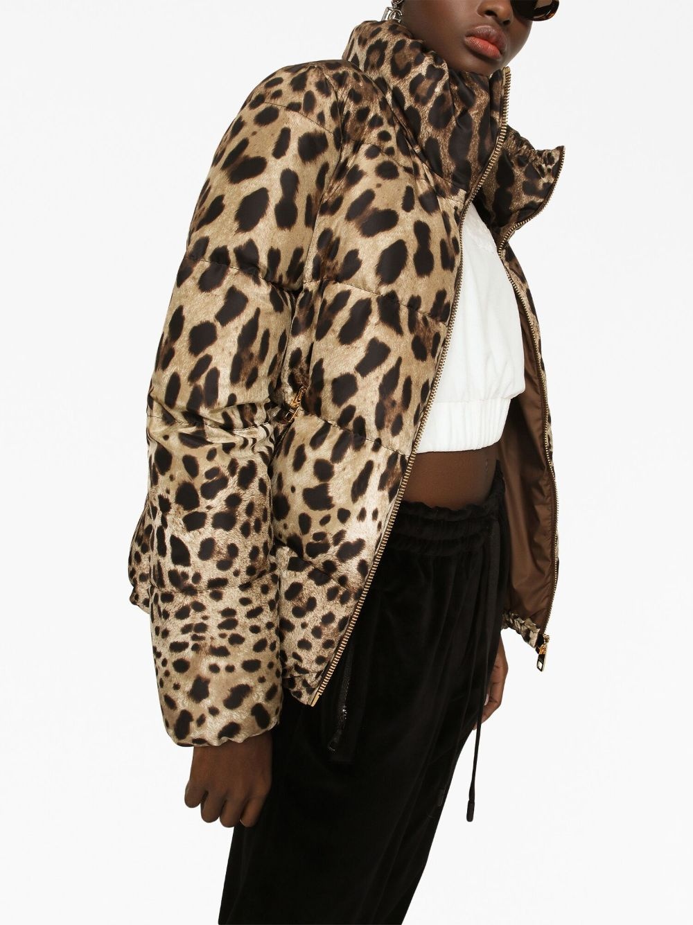 leopard-print padded jacket - 5