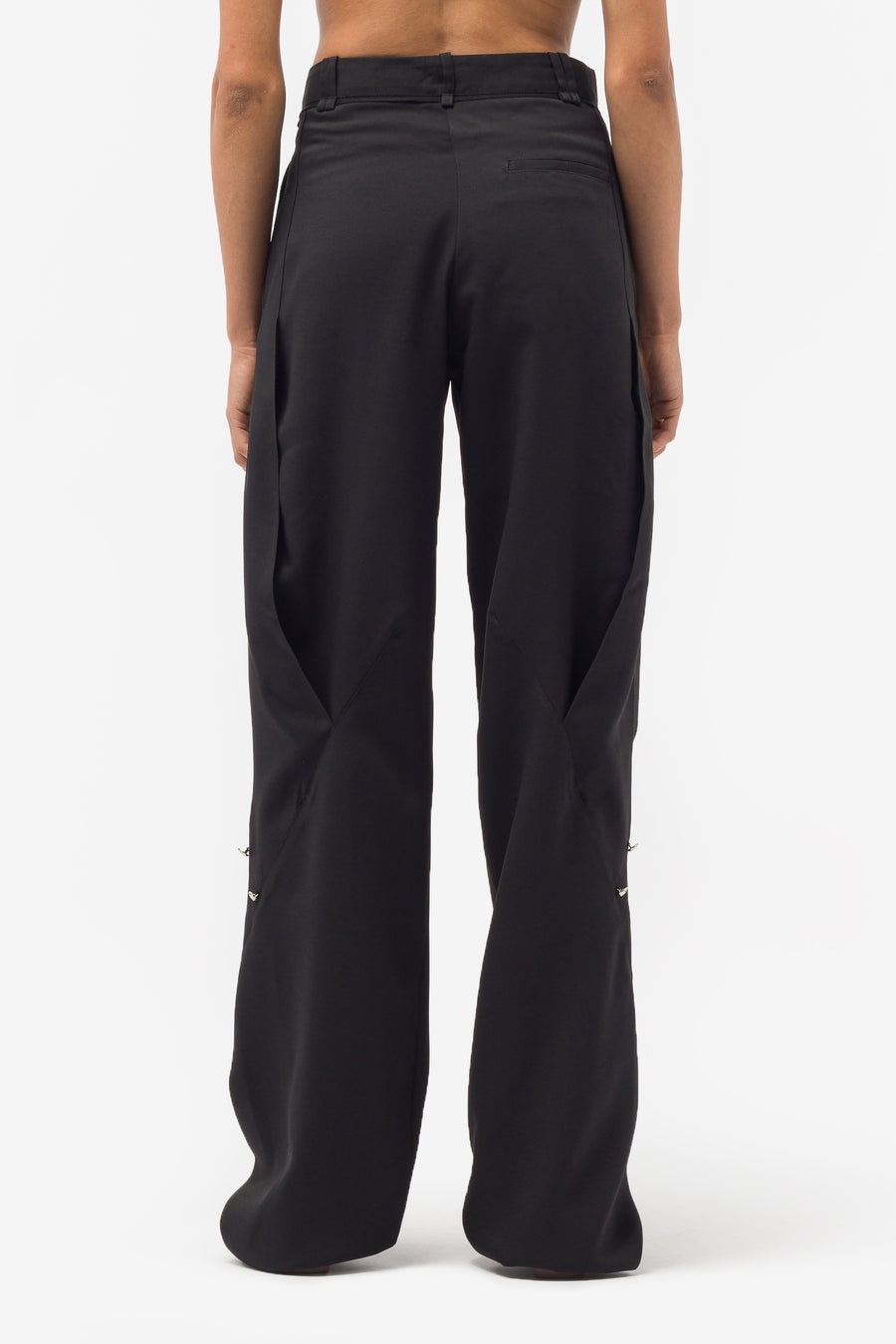 Hina Pleat Trousers in Crow Black - 3
