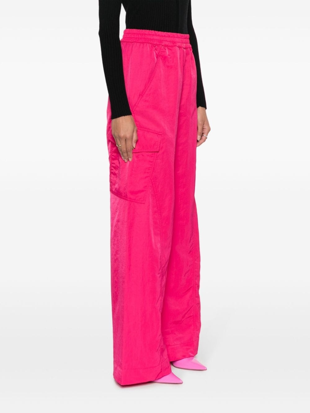 wide-leg cargo trousers - 3