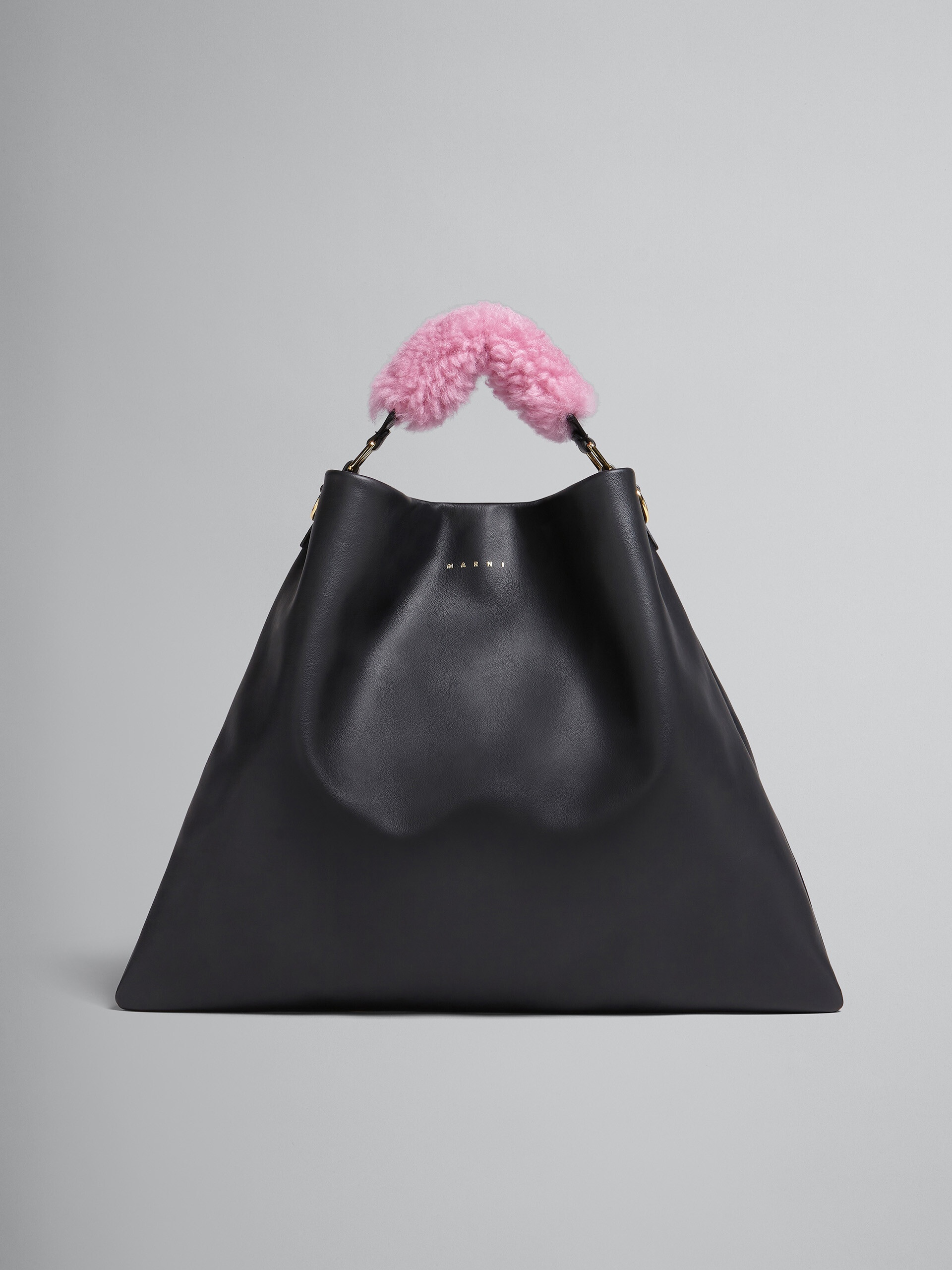 VENICE MEDIUM BAG IN BLACK LEATHER - 1