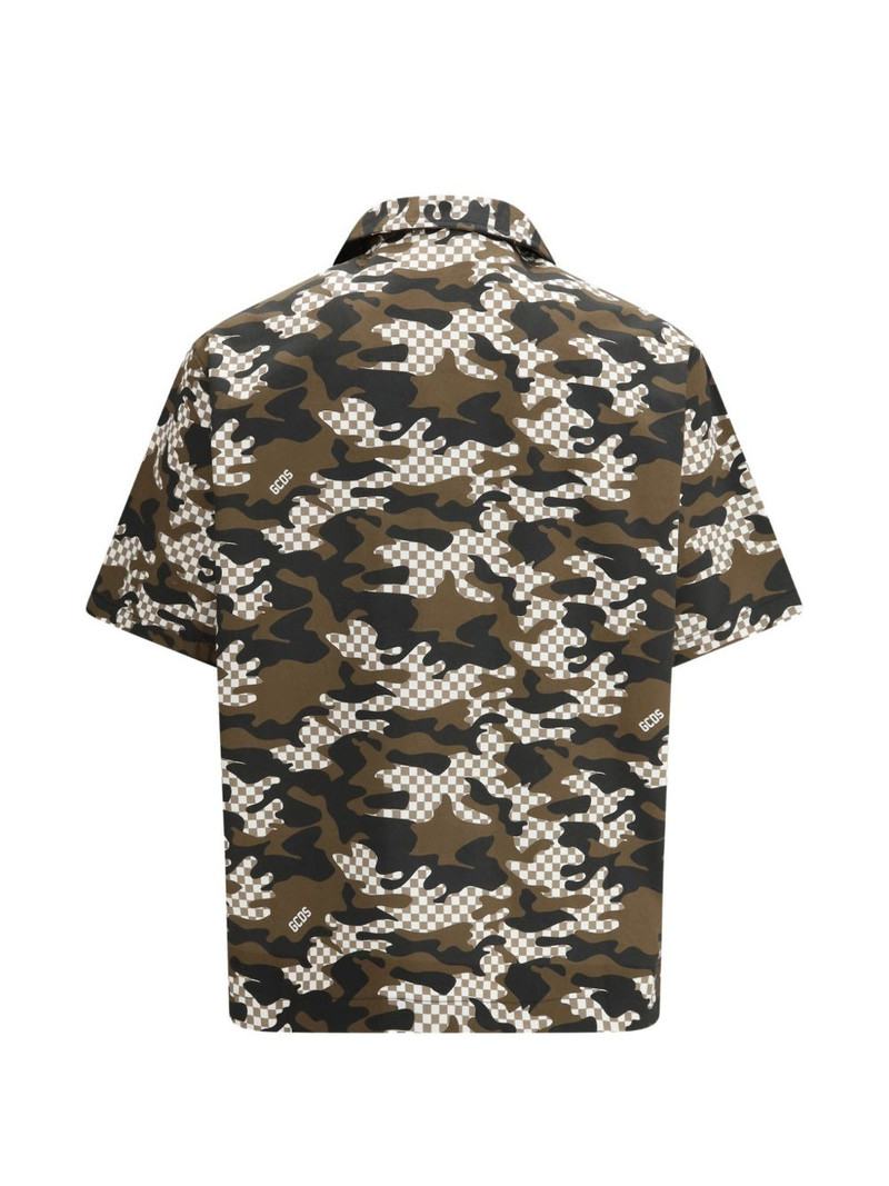 GCDS check camouflage shirt outlook