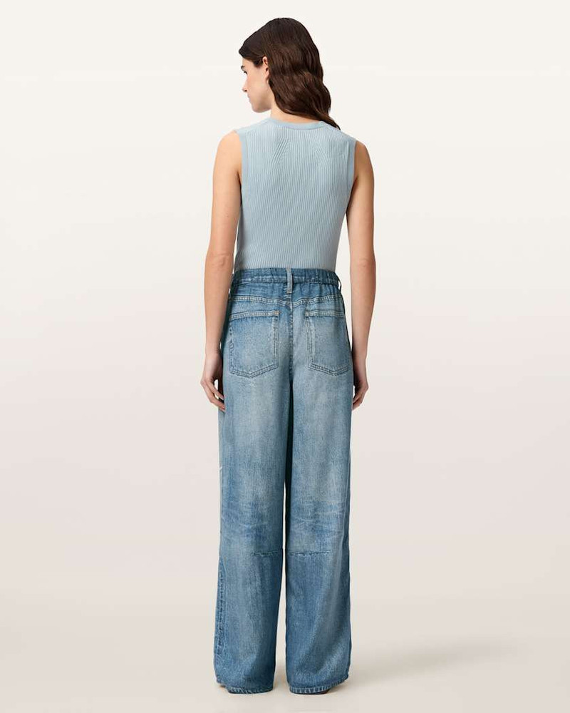 JETT BARREL LEG ILLUSION OF DENIM PANTS 6