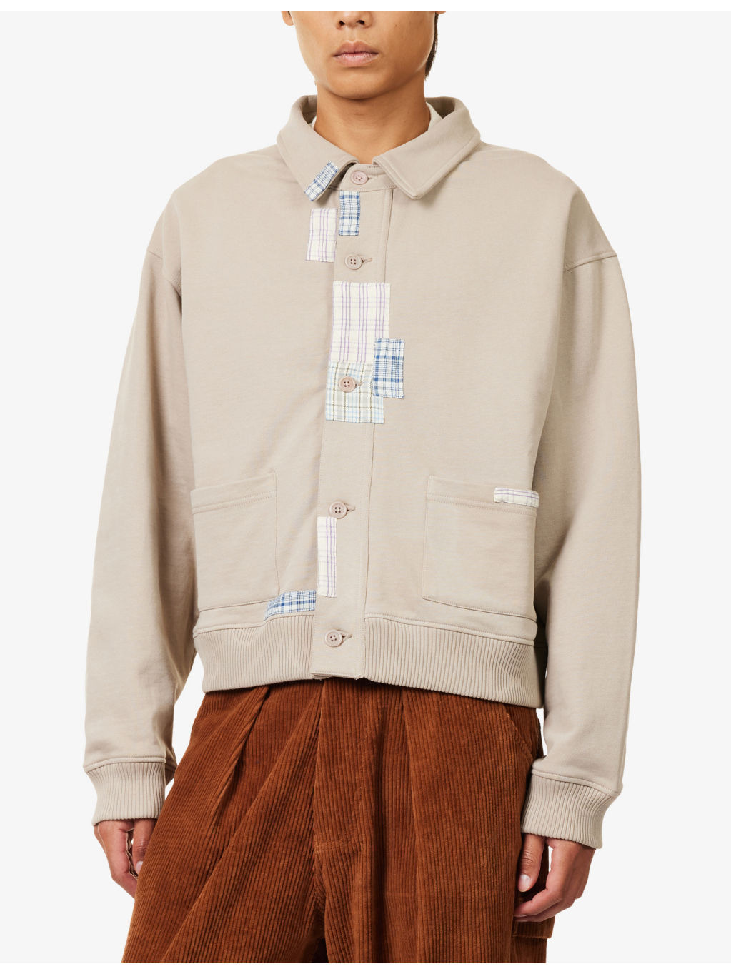 Walking Patchwork Cotton-Jersey Cardigan - 3