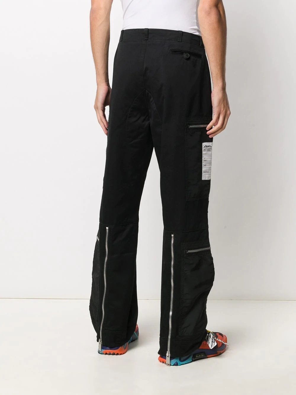 zip-pocket cargo trousers - 4