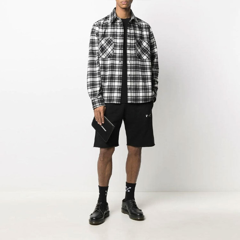 Off-White Off-White SS21 Plaid Long Sleeves Shirt Black OMGA133R21FAB0021000 outlook