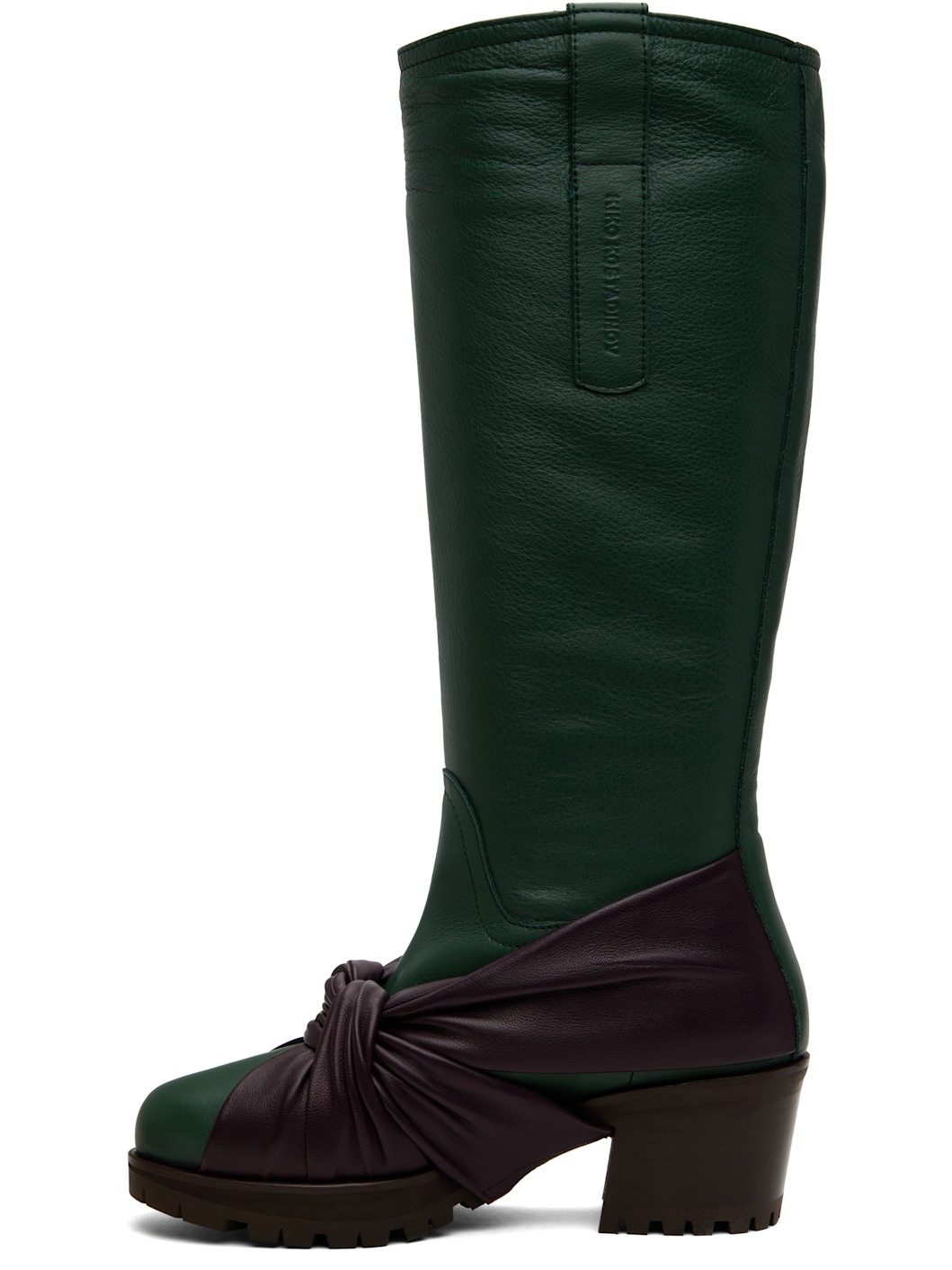 Green & Purple Knotted Riding Boots - 3