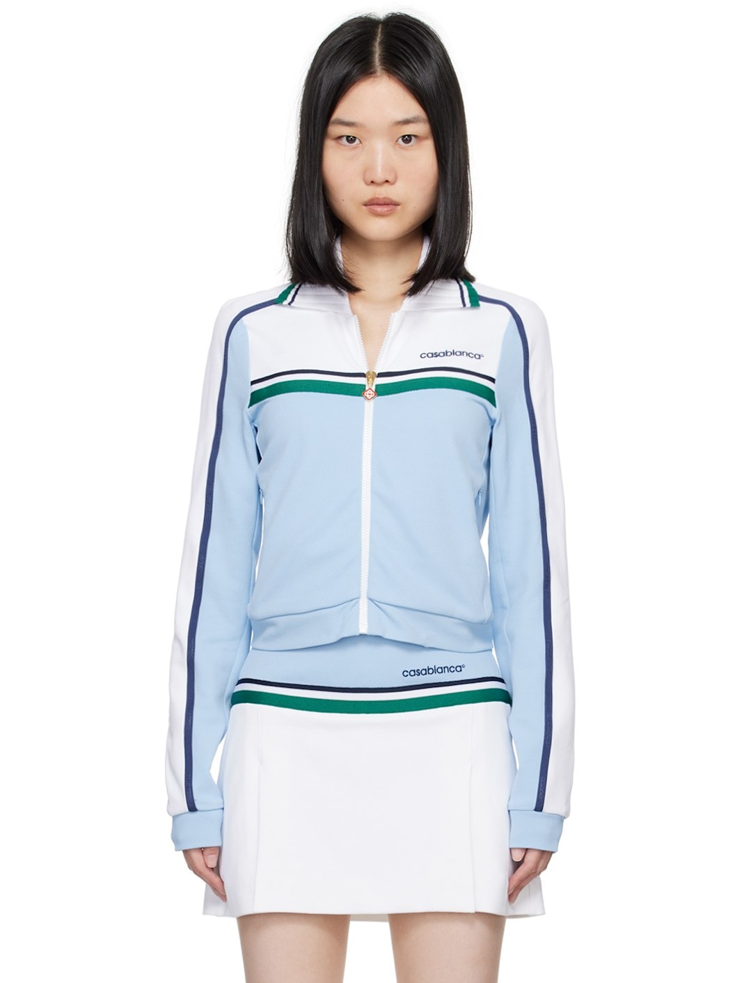 Blue Contrast Track Jacket - 1