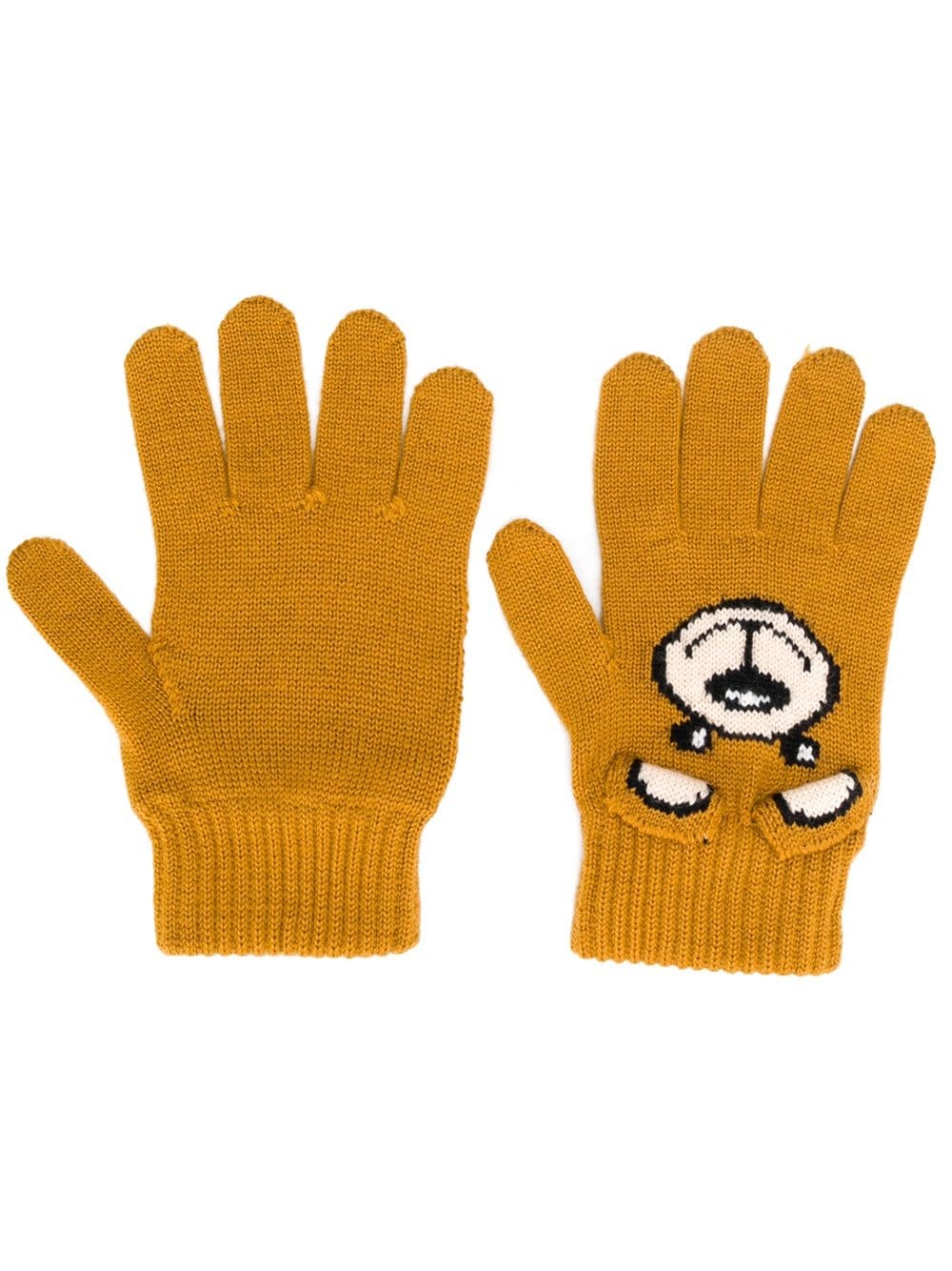 knitted teddy gloves - 1