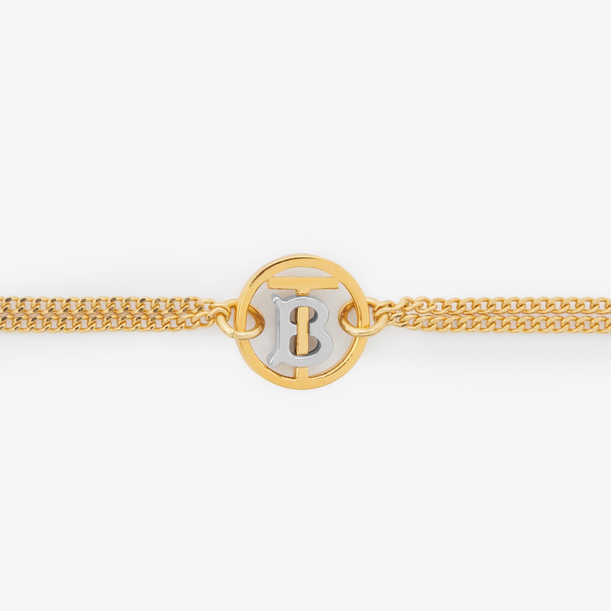 Gold and Palladium-plated Monogram Motif Bracelet - 3