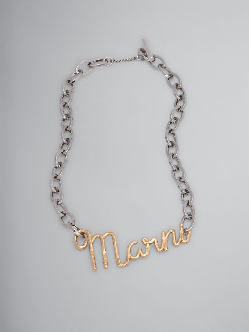 BRASS MARNI ITALIC NECKLACE - 1