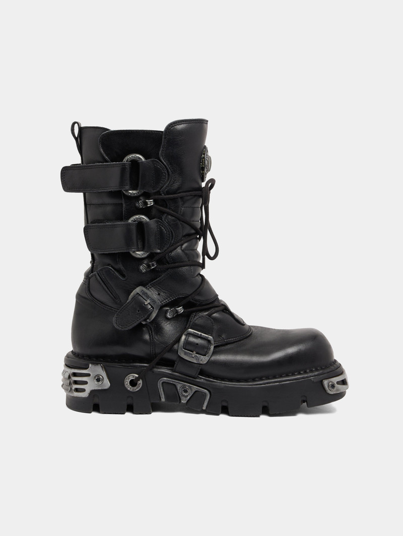 RABANNE X NEW ROCK BLACK BOOTS 1