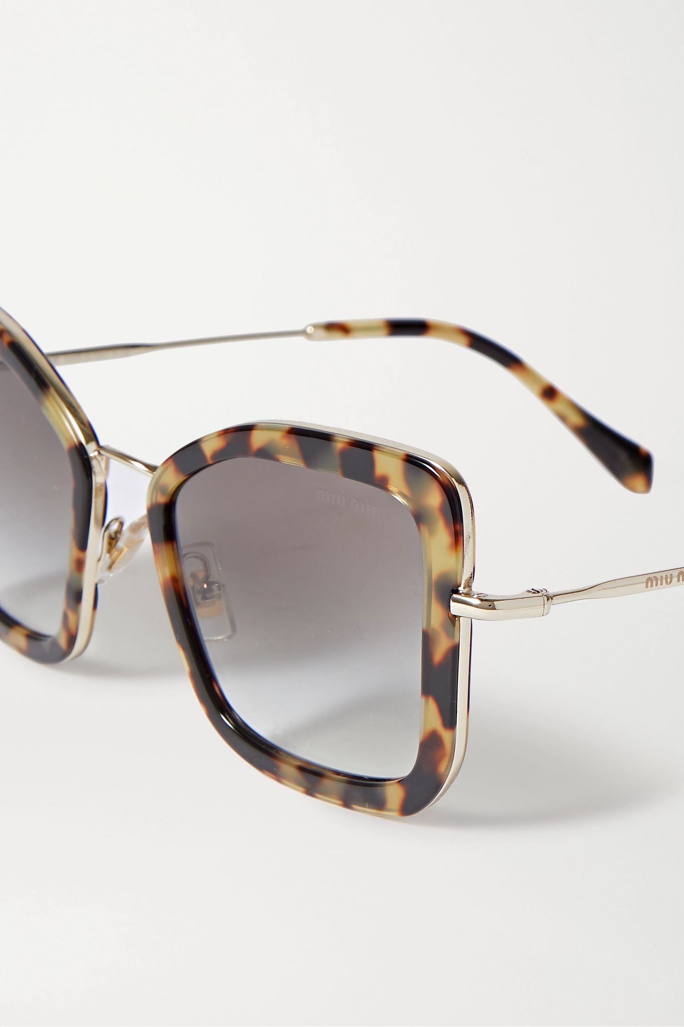 Oversized cat-eye tortoiseshell acetate and gold-tone sunglasses - 4