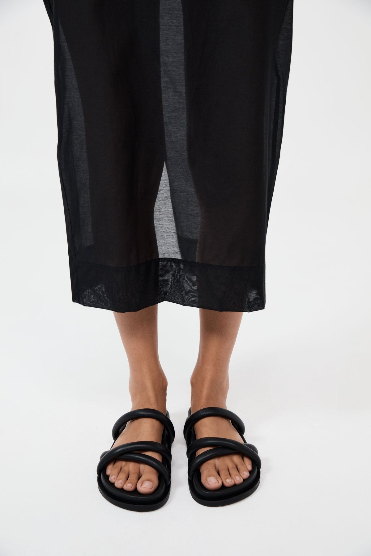 Soft Cross Strap Slide - Black - 2