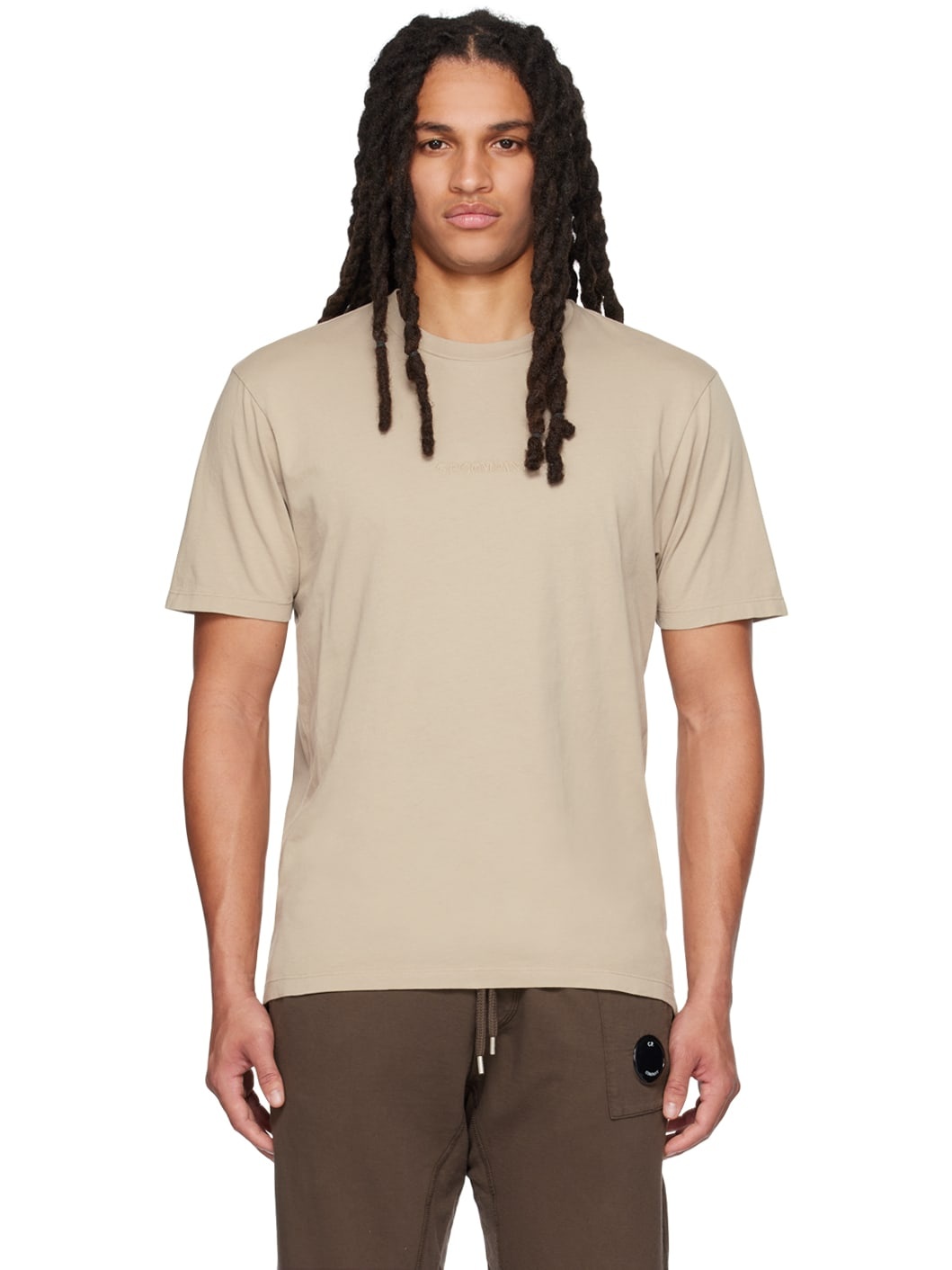 Beige Graphic T-Shirt - 1