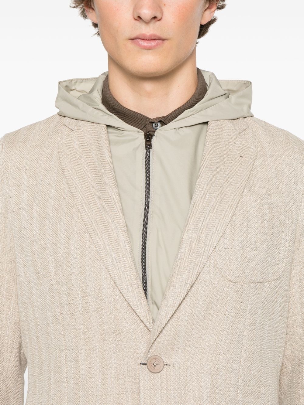 layered-design blazer - 5