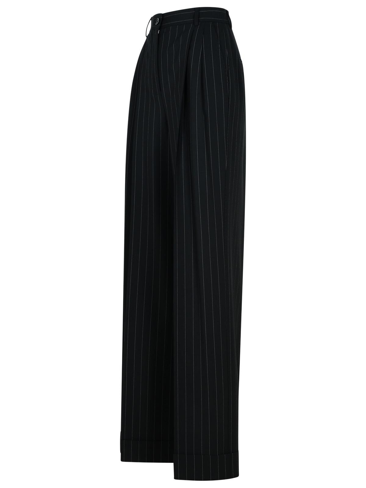 Dolce & Gabbana Black Virgin Wool Trousers Women - 2