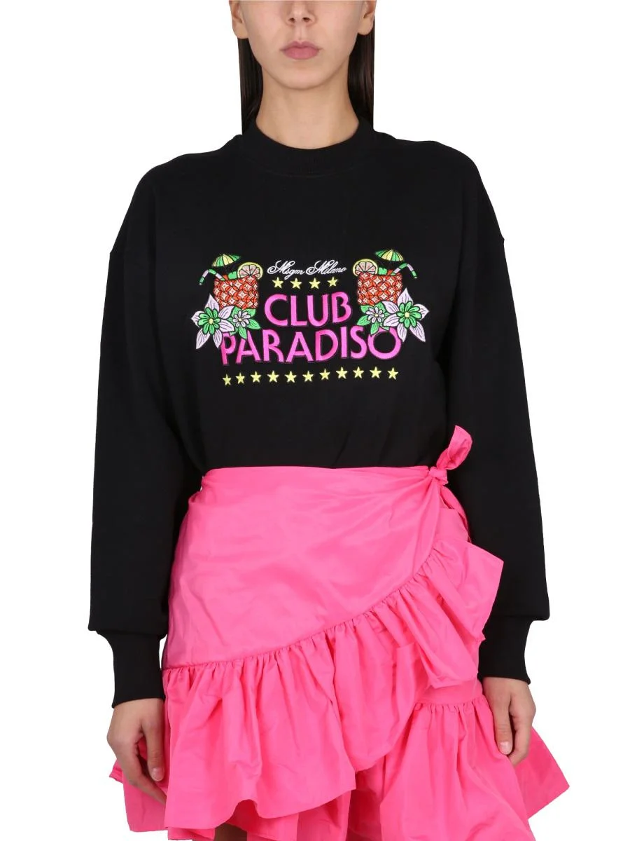 MSGM SWEATSHIRT WITH LOGO - 1