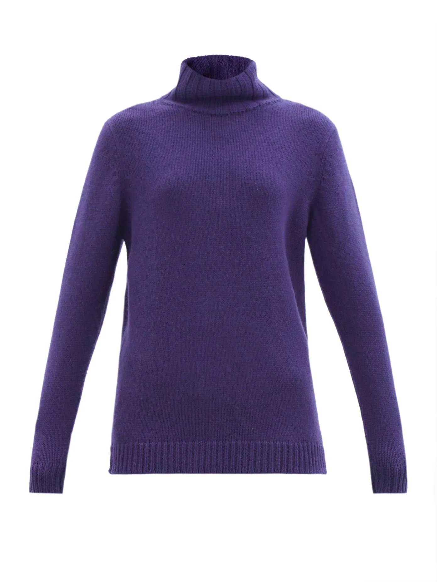 Stand-neck cashmere sweater - 1