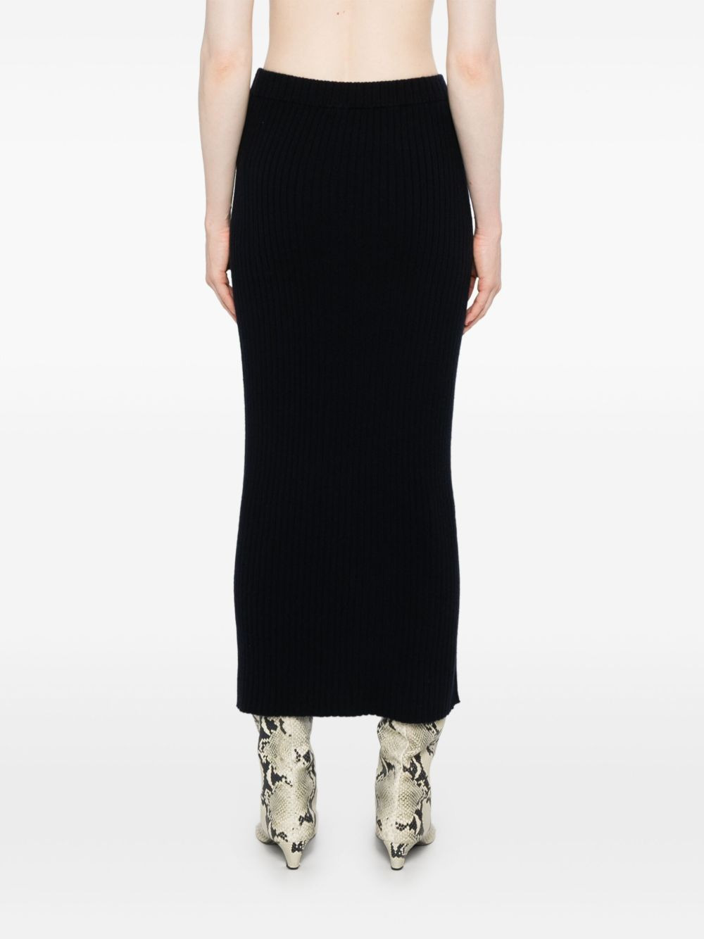cashmere midi skirt - 4