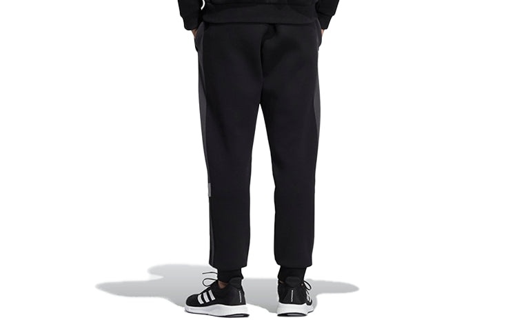 Men's adidas Side Stripe Contrasting Colors Bundle Feet Sports Pants/Trousers/Joggers Black HG6760 - 2