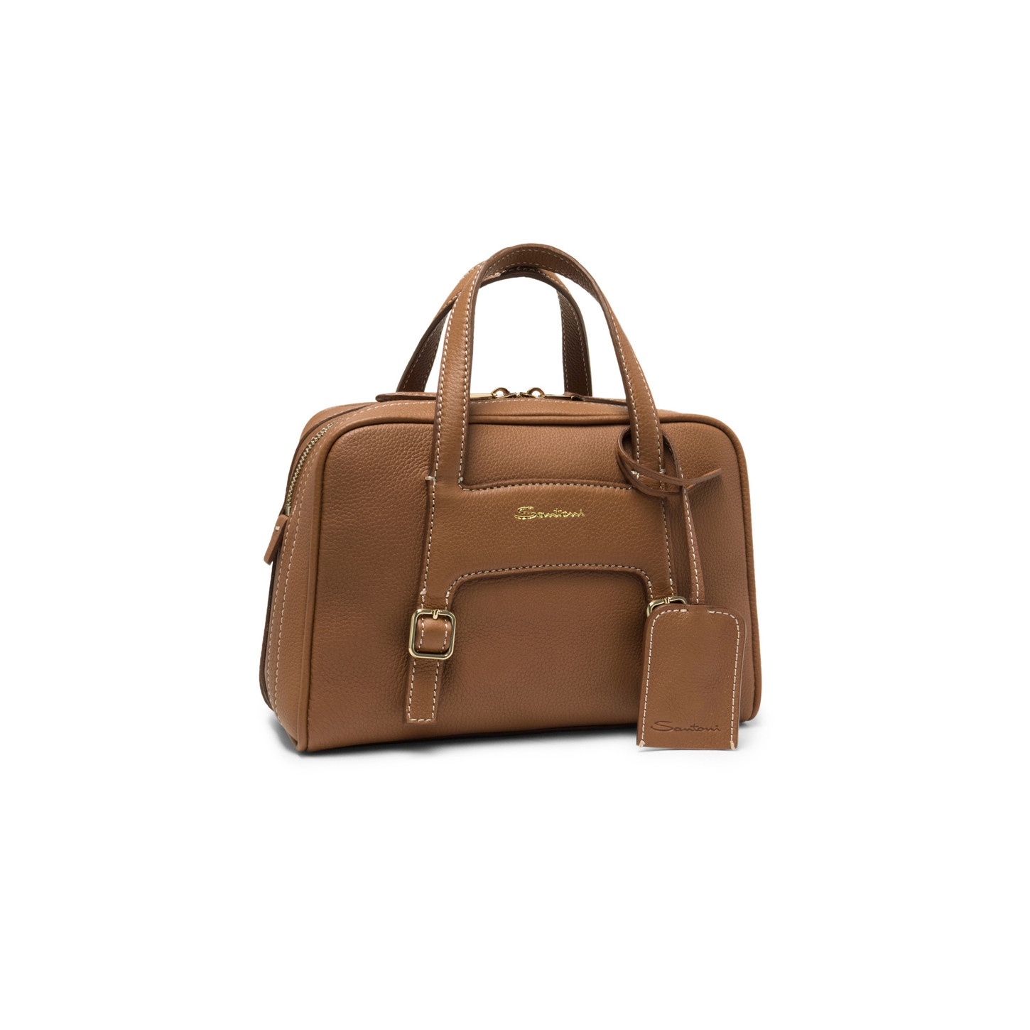 Light brown leather handbag - 3